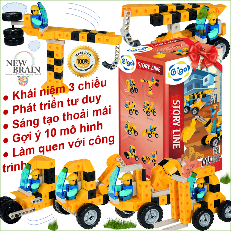 Đồ chơi xếp hình - Bé tập làm xây dựng - HEAVY VEHICLES【Gigo Toys】 2