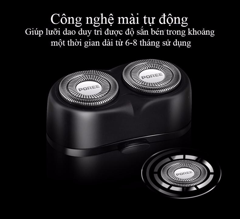 Máy cạo râu 2 lưỡi Poree PS187 model cao cấp (Mã SP: SaHi01)