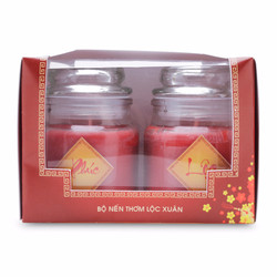 Bộ nến thơm Lộc Xuân D6H9 chữ PHÚC - LỘC