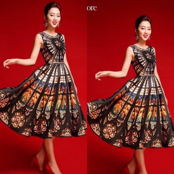 Mẫu váy in 3d đẹp