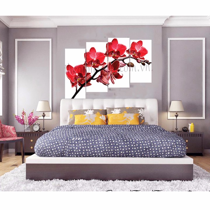 Tranh nghệ thuật cành đào đỏ BinBin TNT20