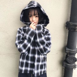 FreeShip TPHCM - Áo hoodie caro thời trang kiểu Hàn Quốc - 5702