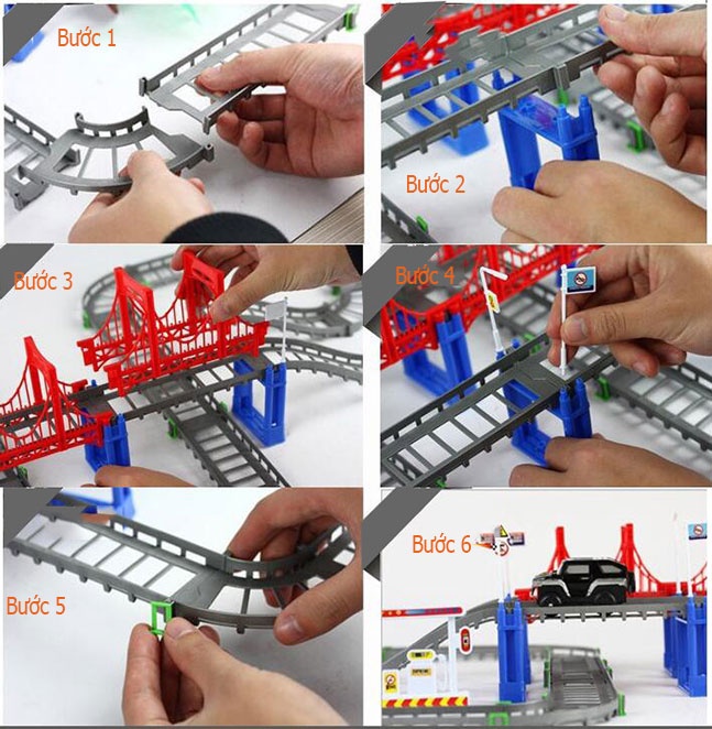 Đồ chơi lắp ráp Bộ lắp ráp đường ray ô tô siêu tốc 5