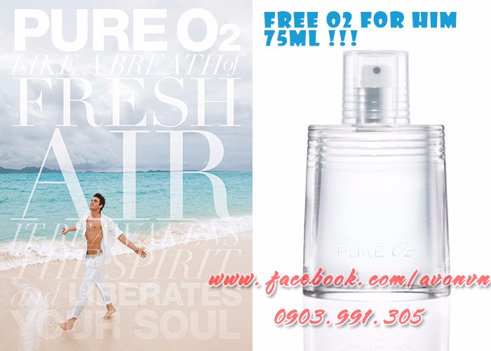 Nước hoa Avon Free O2 For Him 75ml
