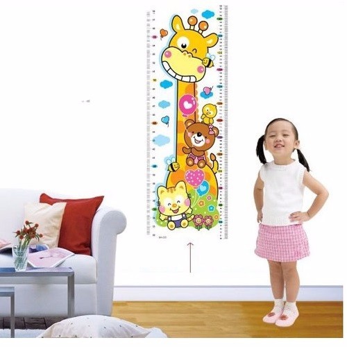 bộ 2 decal đo chiều cao, thước đo chiều cao 6