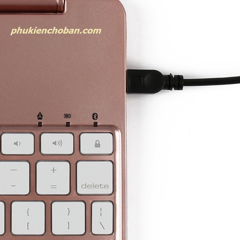 Bàn phím ốp lưng Bluetooth iPad Air 1 tích hợp đèn LED - 8