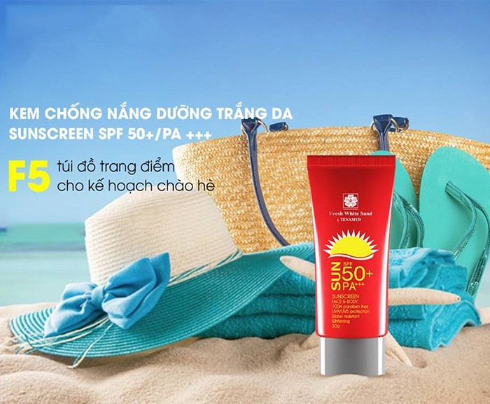Kem siêu chống nắng dưỡng trắng da Fresh White Sand SPF 50 3