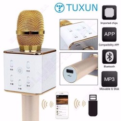 Micro Karaoke Bluetooth Q7 2 loa cực mạnh thêm cổng USB