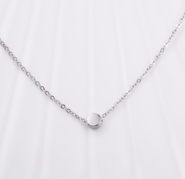 Dây Chuyền Ti tan Không đen Hình Tròn Nhỏ TT 0533 4
