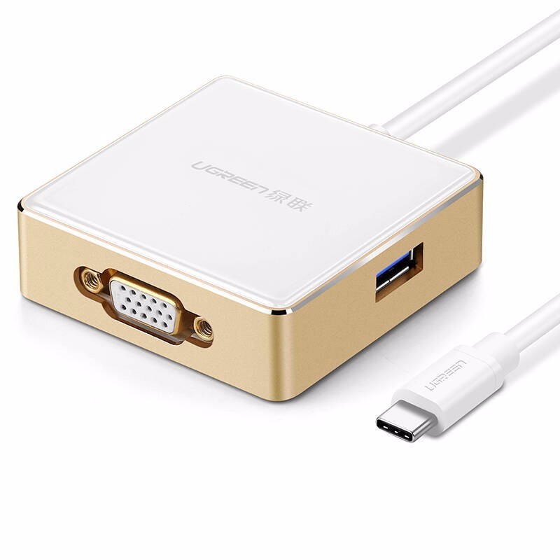 Cáp chuyển đổi USB Type C to VGA + Hub Ugreen 30442 6