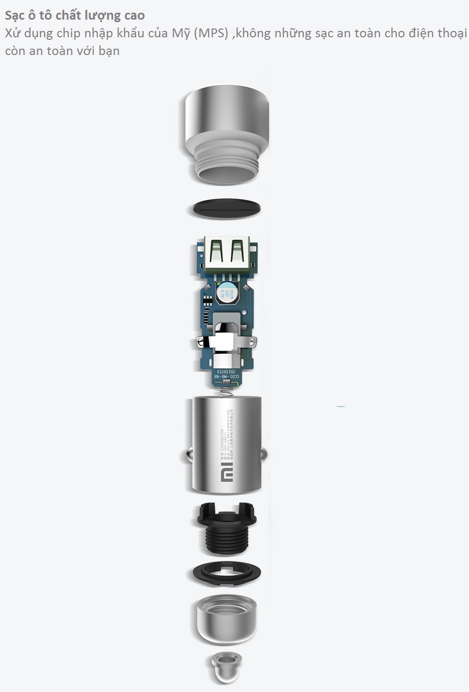 Sạc Ô tô Xiaomi Mi Charger 2 USB chính hãng 4