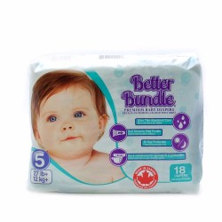 6 bịch bỉm dán Better bundle size 5 có 18 miếng x4 cho bé từ 9 kg
