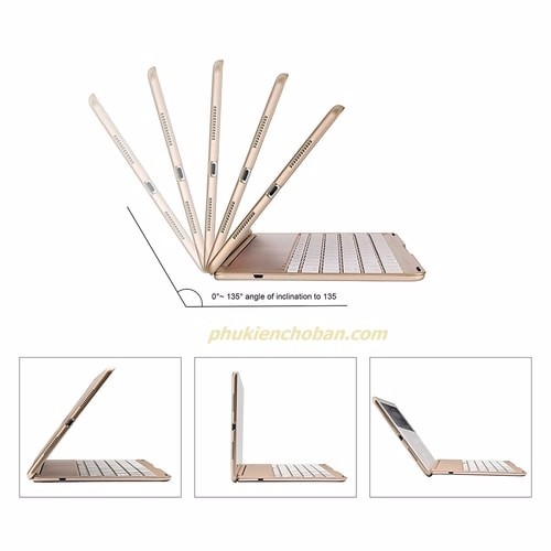 Bàn phím ốp lưng Bluetooth tích hợp đèn LED ipad Air 2 - 2