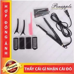 Máy uốn duỗi tóc-MÀU ĐEN-kỹ thuật KOREA Tặng Lược,kẹp tóc,miếng dán
