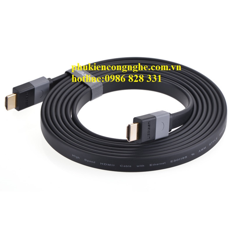 CÁP HDMI 10M MỎNG DẸT HỖ TRỢ 3D 4K UGREEN UG-30114