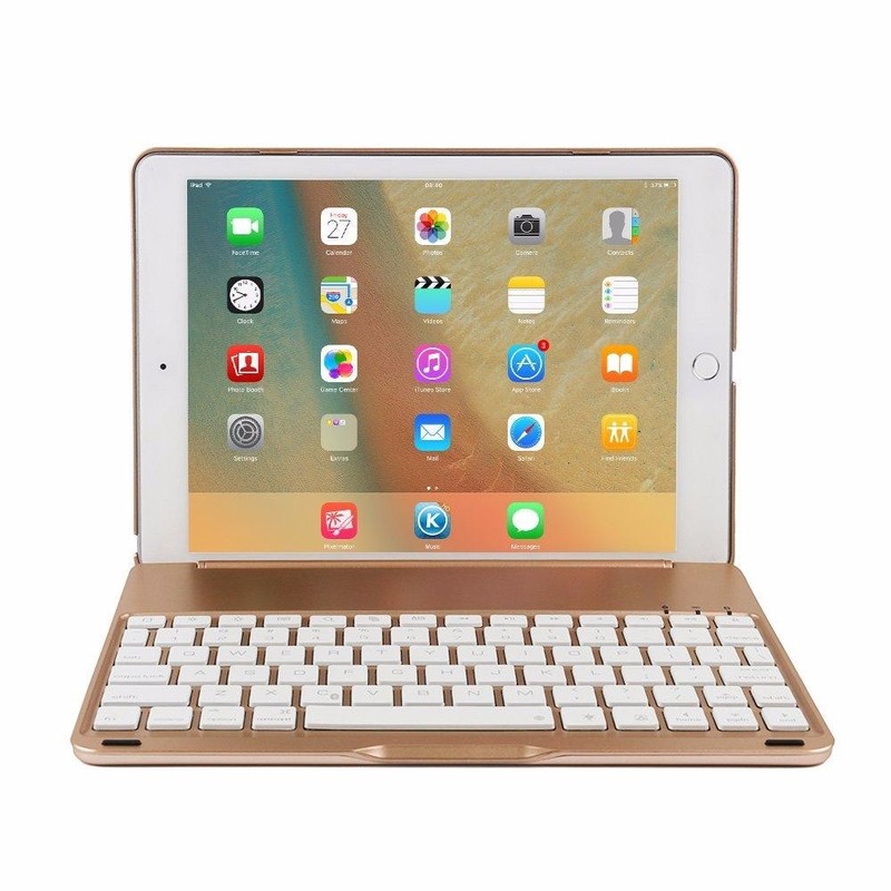 Bàn phím Bluetooth ipad kiêm ốp lưng mini 1 2 3 LED Cao cấp