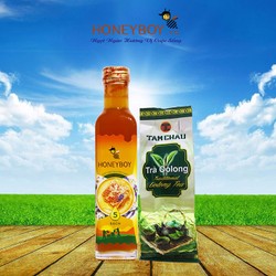 Mật Ong Thiên Nhiên 5 Sạch Honeyboy 250ml và Trà Ôlong Tâm Châu 100g