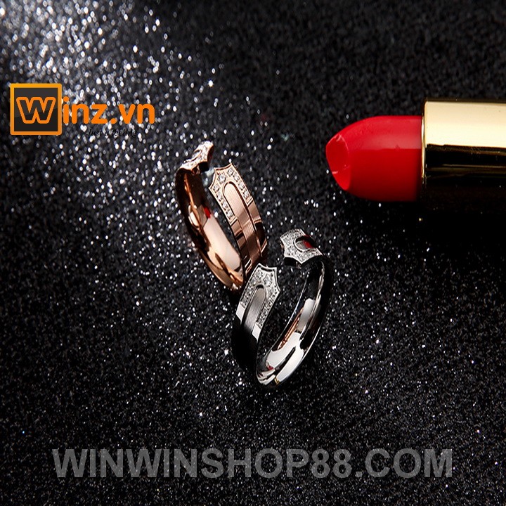 Nhẫn Titan đính đá N223
