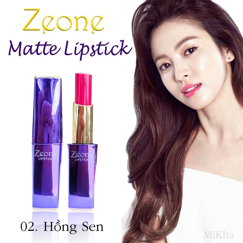 Son ZEONE Tím Matte Lipstick - Màu 02 Hồng Sen 1