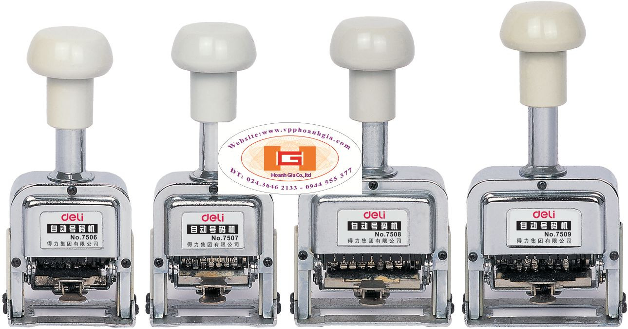 Dấu nhảy tự động 8 số Deli 7508 [Automatic Numbering Machine 8s] (Mã SP: DL7508)