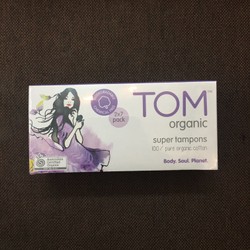 Băng vệ sinh dạng Tampon TOM Organic Super Tampons 2x7 pack