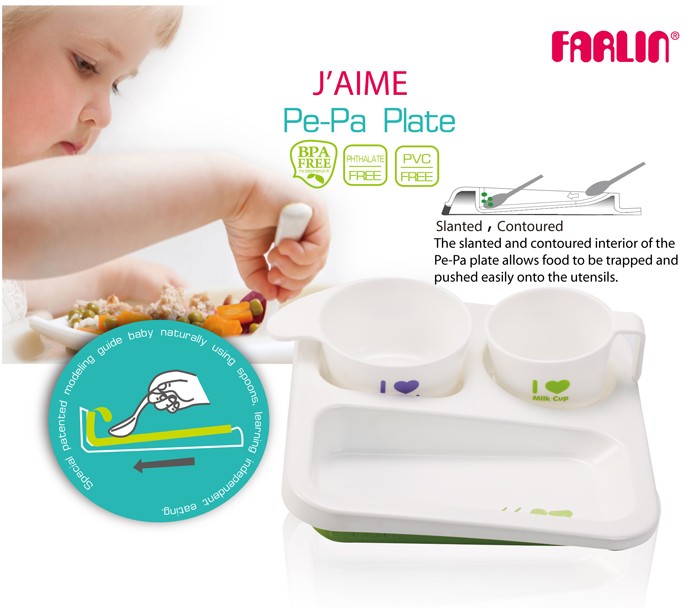 Bộ khay và bát ăn dặm chủ động Farlin AH-20009