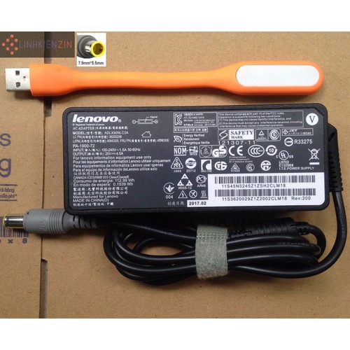 Sạc Laptop Lenovo 3000 C100 C200 N100 N200 20V 4.5A Tặng đèn LED USB