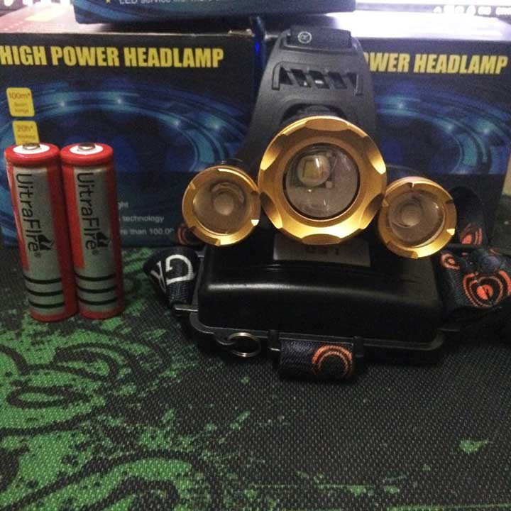 Đèn Pin Đội Đầu 3 Bóng T6 Led Siêu Sáng 17