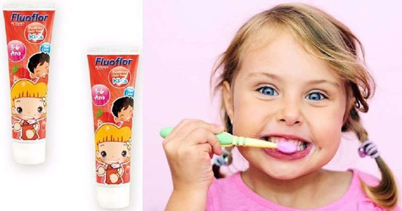 Kem đánh răng Fluorflo Pháp - dành cho bé 3 đến 6 tuổi 1