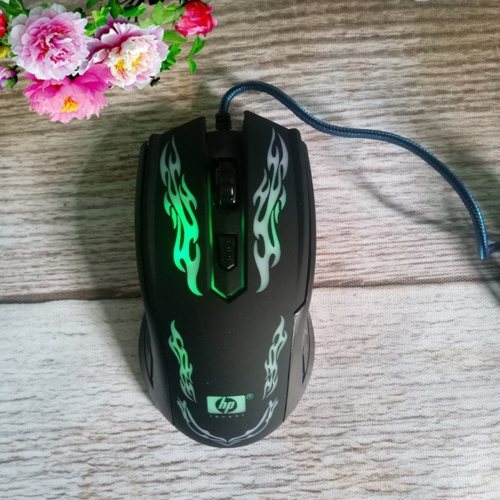 CHUỘT HP. LED 7 MÀU DÂY DÙ 2