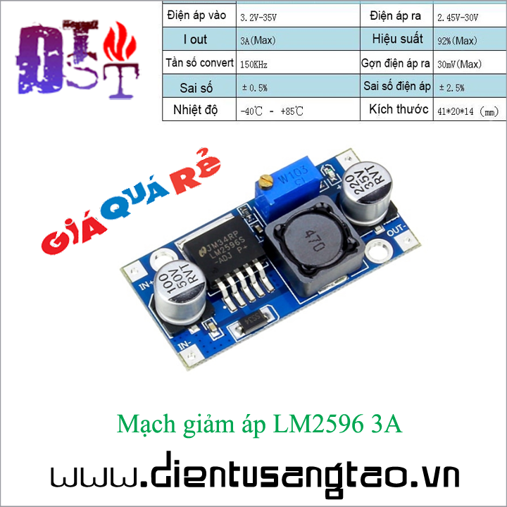 Mạch giảm áp LM2596 3A