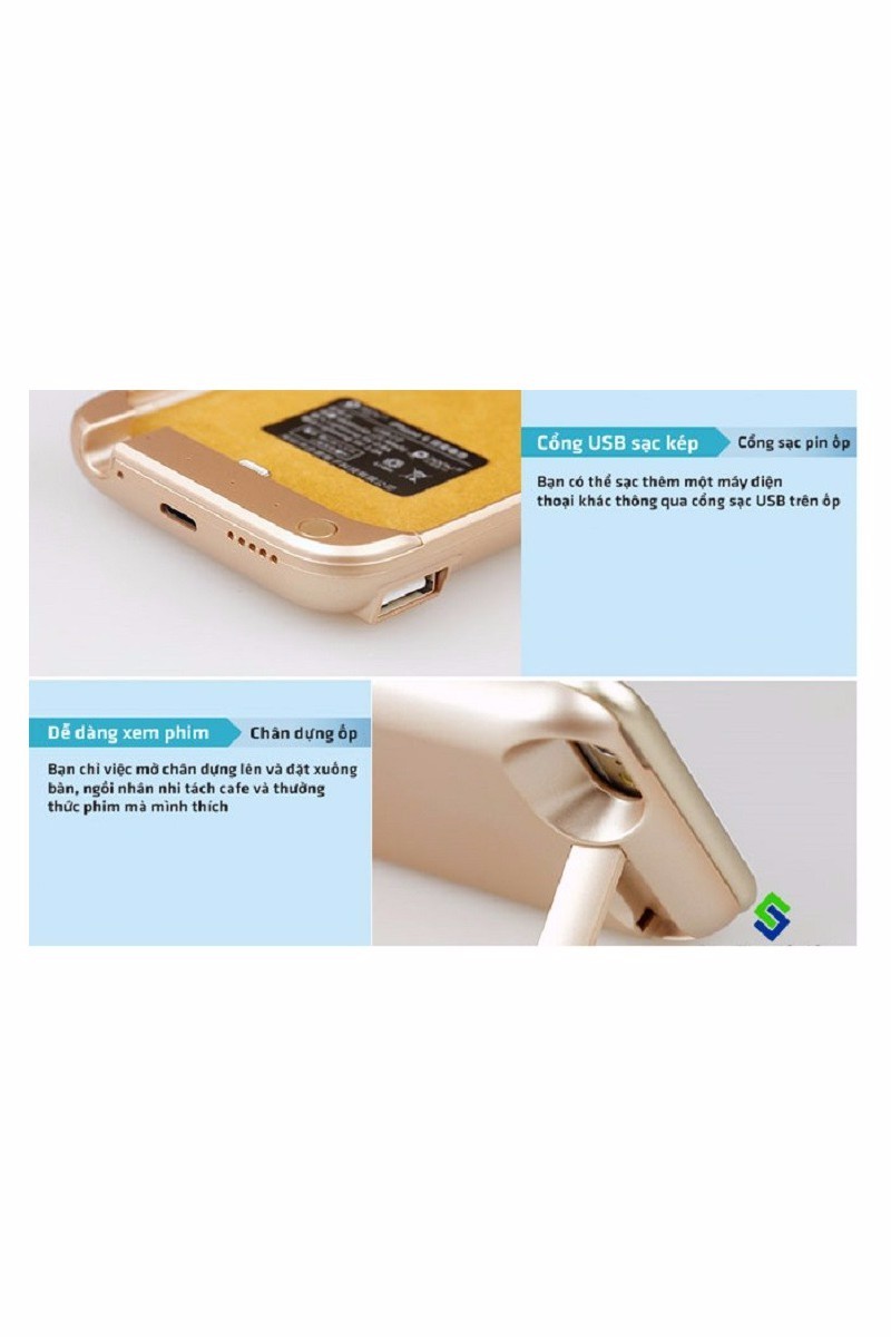 Pin sạc dự phòng 10.000mAh kiêm ốp lưng thời trang cho iPhone 6 5
