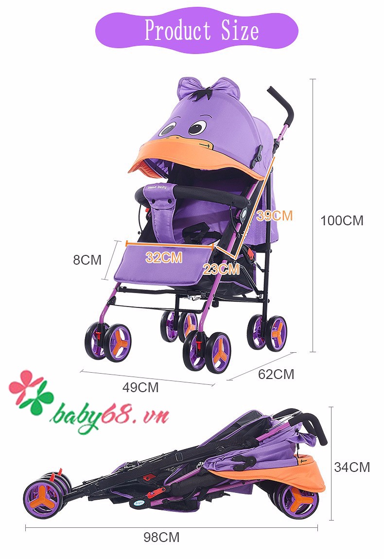 Xe đẩy cho bé HP-309