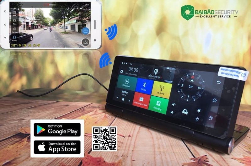 Camera hành trình Vikotech kèm camera lùi 5