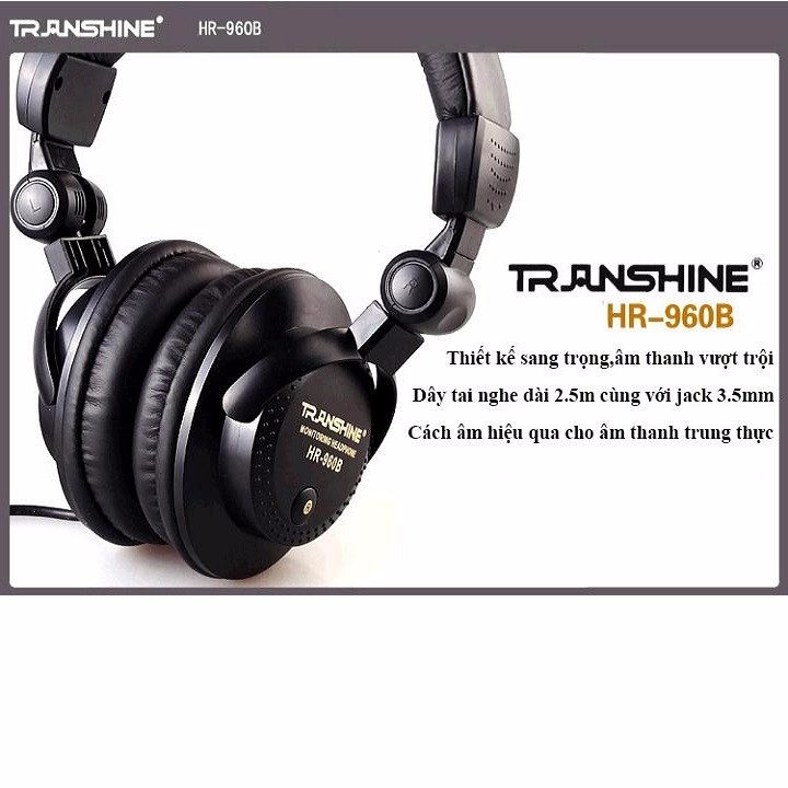 Tai nghe kiểm âm Transhine HR-960B (Mã SP: Transhine HR-960B)