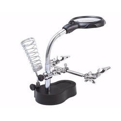 Bộ Chân Đế Mỏ Hàn Có Tay Kẹp Và Kính Lúp [Được kiểm hàng] 1289