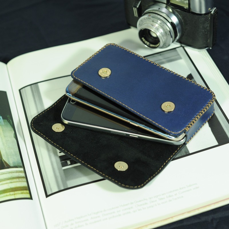 Bao da đôi cho điện thoại  Iphone 6s Plus Bao da Handmade VI182