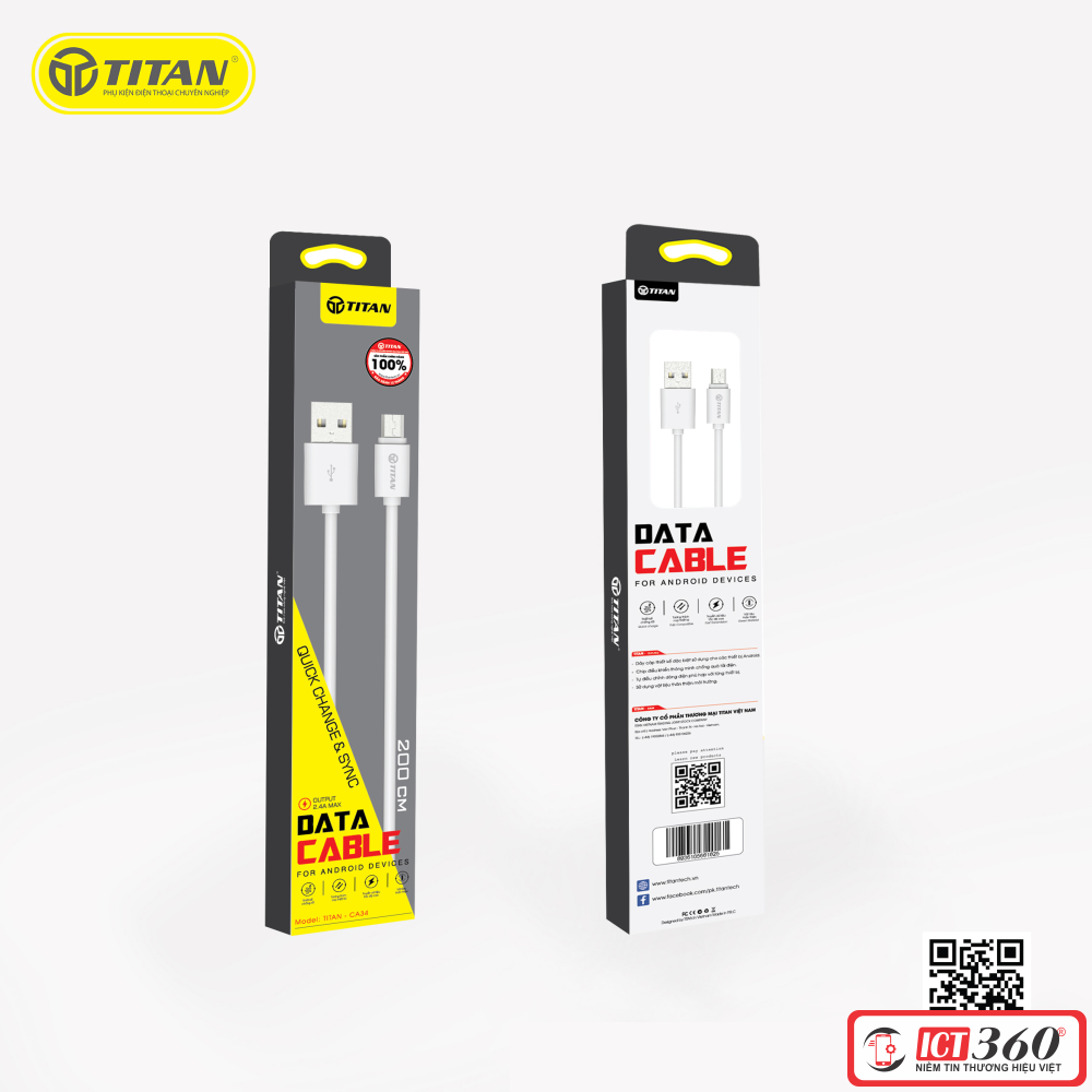 CÁP SẠC MICRO USB TITAN CA34