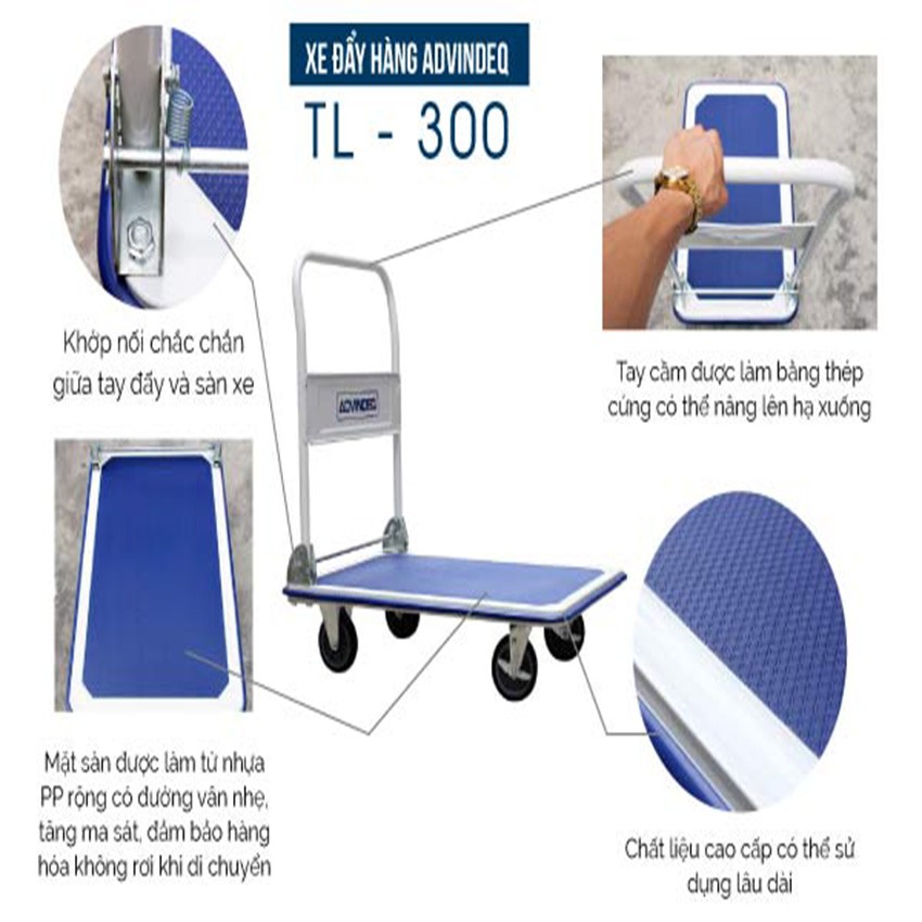 Xe đẩy hàng ADVINDEQ TL-300 (Mã SP: ADVINDEQ TL-300)