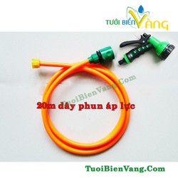 Súng xịt rửa xe - tưới cây - 20m dây chịu áp lực [Được kiểm hàng] 20MAL