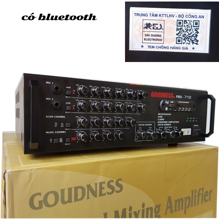amply goudness pro 712-amply 12 sò có bluetooth cao cấp