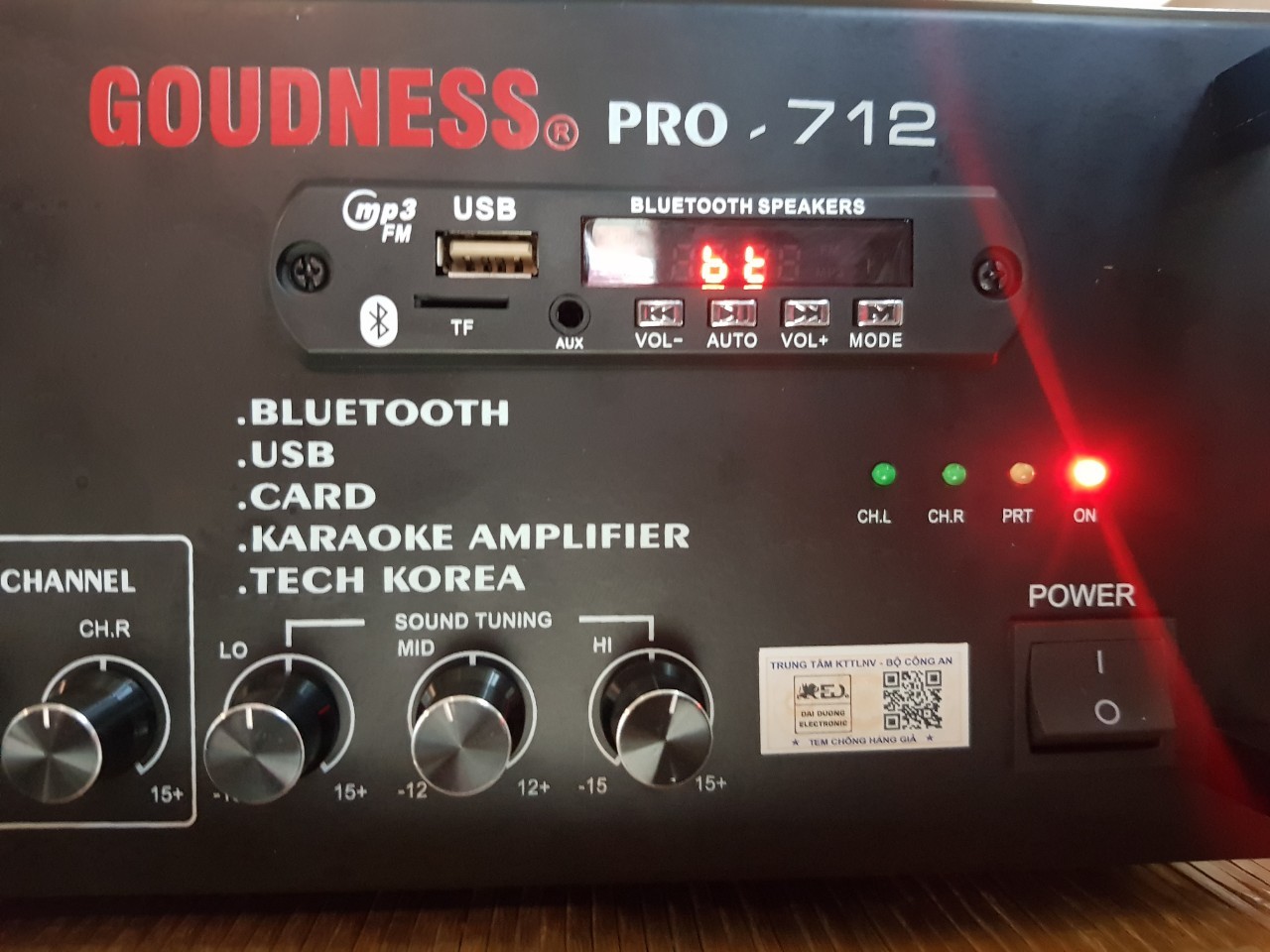 amply goudness pro 712-amply 12 sò có bluetooth cao cấp