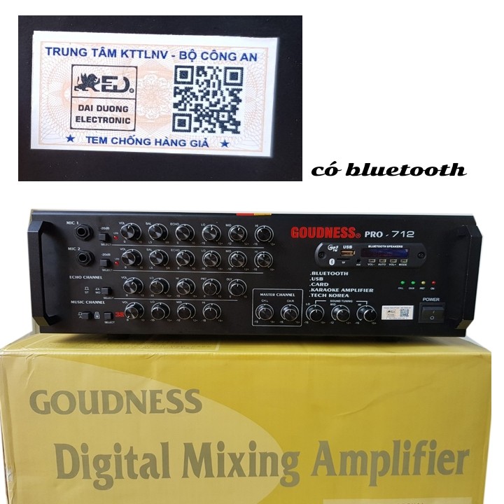 amply goudness pro 712-amply 12 sò có bluetooth cao cấp