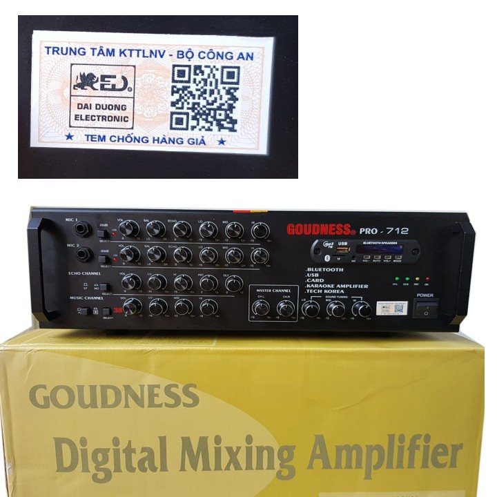 amply goudness pro 712-amply 12 sò có bluetooth cao cấp