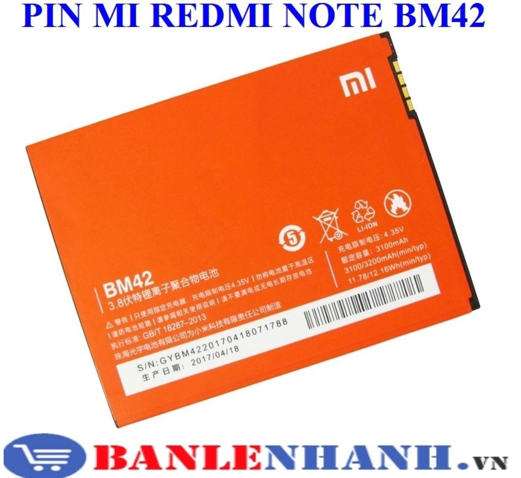 PIN XIAOMI REDMI NOTE BM42