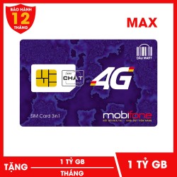SIM 4G Mobifone MAX F120WF 1 TỶ GB Không Giới Hạn DATA - Dâu Mart