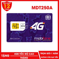 SIM 4G Mobifone MDT250A Trọn Gói 1 Năm Không Nạp Tiền - Dâu Mart