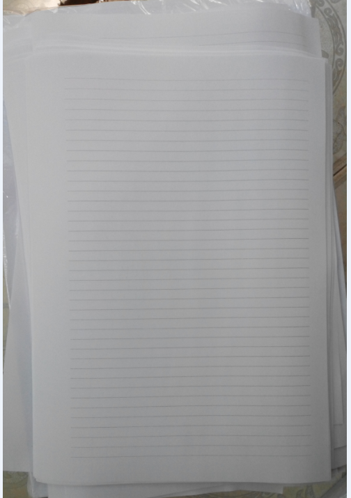 50 Tờ giấy A4 in dòng kẻ ngang - in 1 mặt dòng kẻ chấm