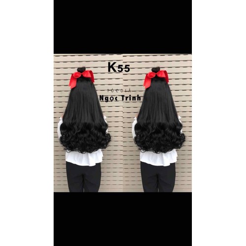 tóc giả kẹp dải 6 phím xoăn đuôi