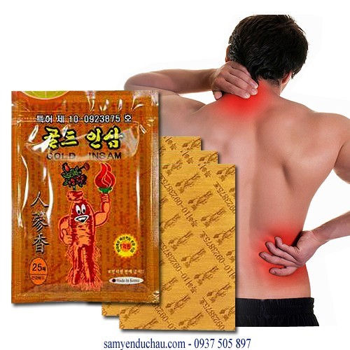 Combo 3 gói Cao Dán Hồng Sâm Gold Insam Hàn Quốc 25 Miếng